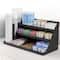 Mind Reader Black 14-Compartment 3-Tier Large Breakroom Coffee Condiment Organizer